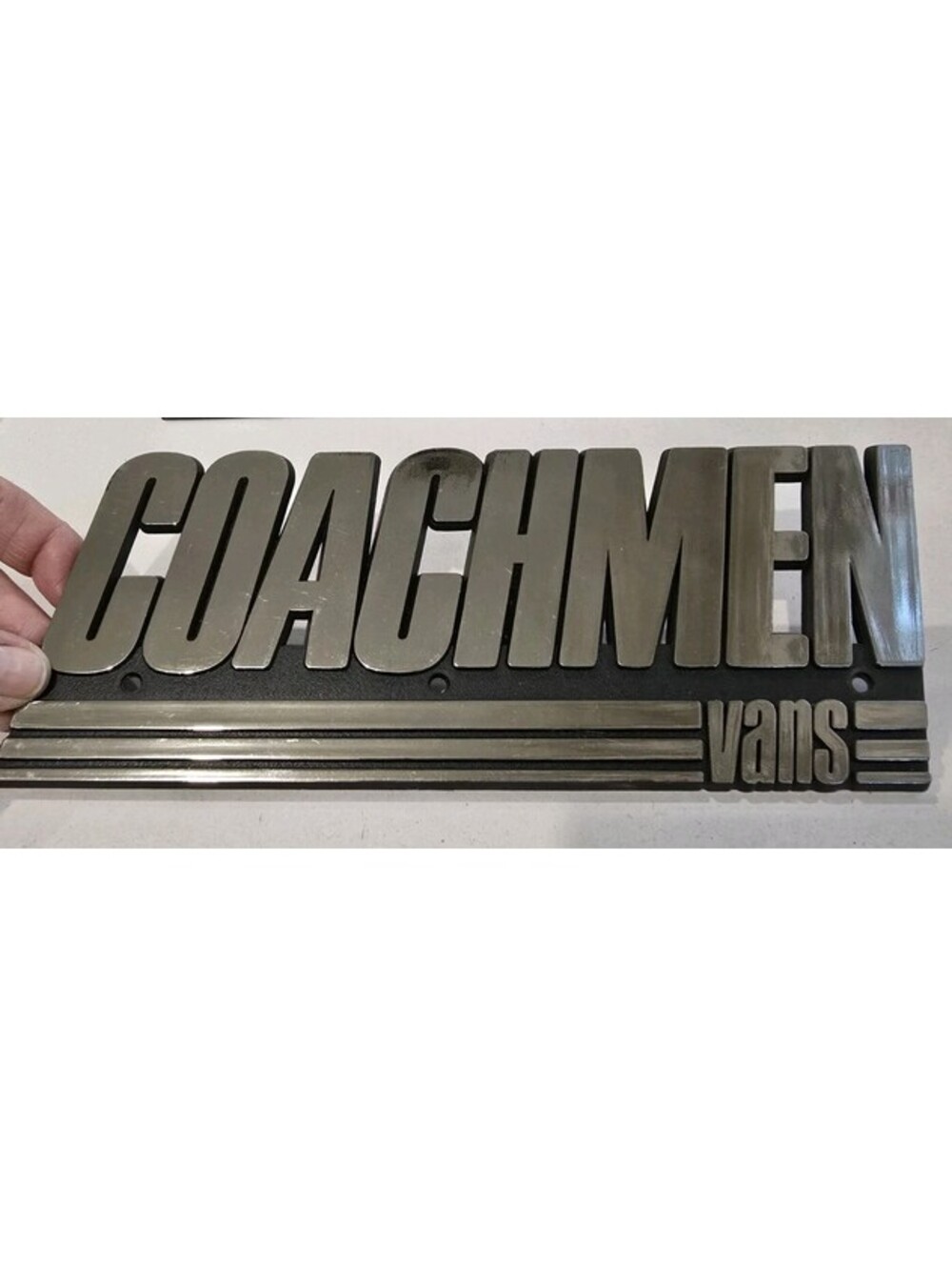 Vtg Coachmen Camper Vans  1970s -1990's  Emblem  Badge Chromed Plastic RARE Find
